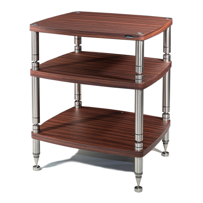 Solidsteel HF Elite Seires Hi-Fi Rack, rosewood 3 shelves
