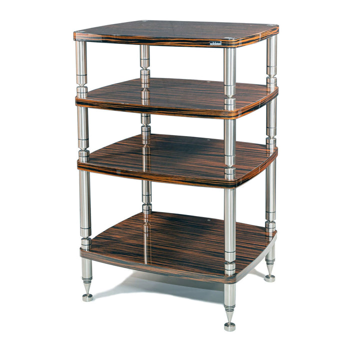 Solidsteel HF Elite Seires Hi-Fi Rack, macassar 4 shelves

