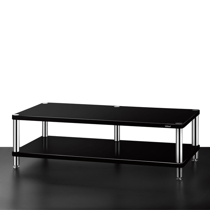 Solidsteel HW Series Hi-Fi Rack, gloss black 2 shelves large
