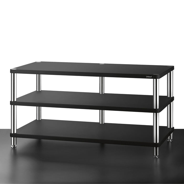 Solidsteel HW Series Hi-Fi Rack, flat black 3 shelves large
