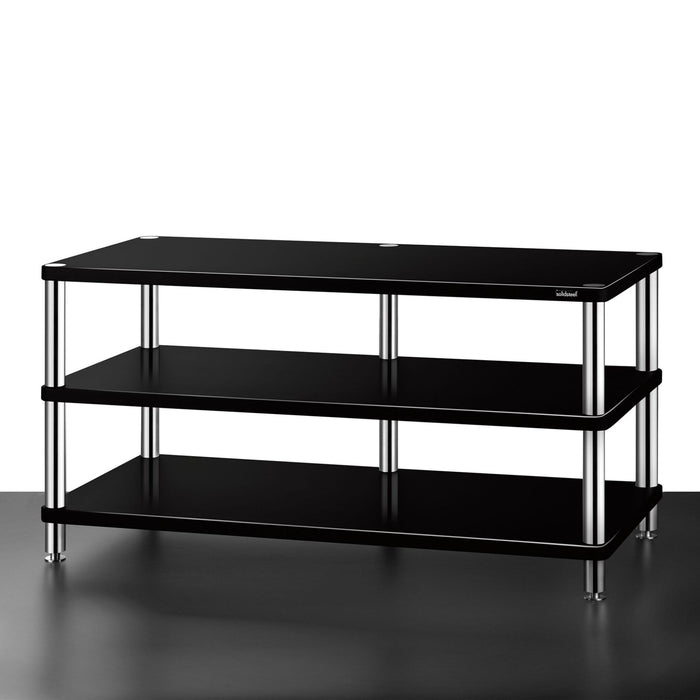 Solidsteel HW Series Hi-Fi Rack, gloss black 3 shelves large

