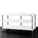 Solidsteel HW Series Hi-Fi Rack, gloss white 3 shelves large
