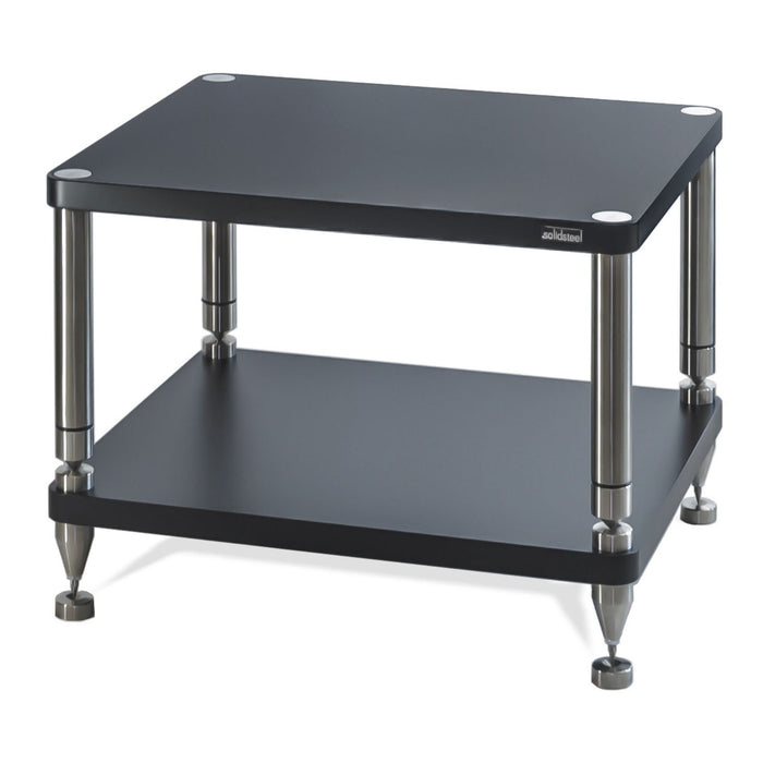 Solidsteel HY Series Hi-Fi Rack, black 2 shelves
