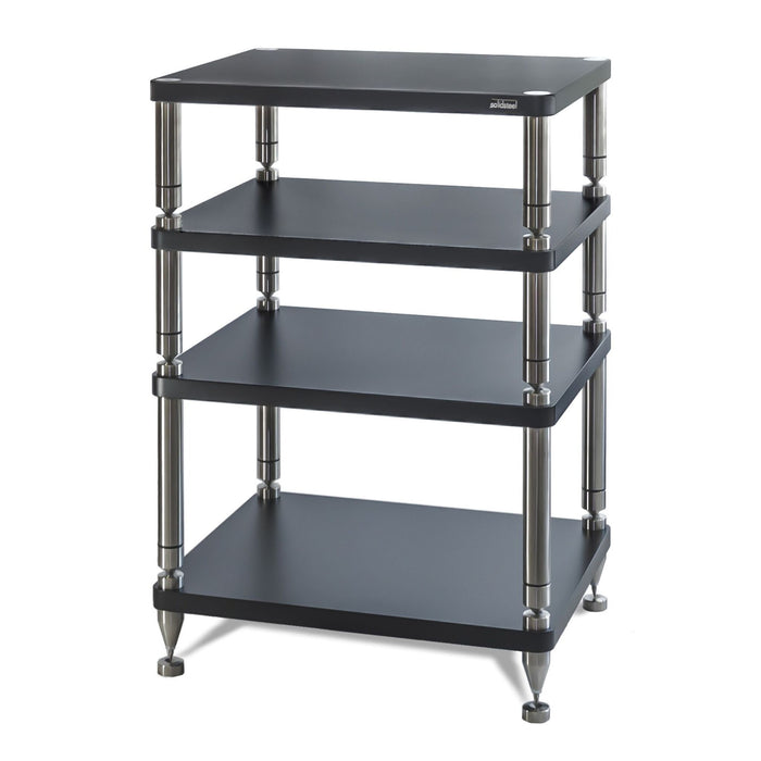 Solidsteel HY Series Hi-Fi Rack, black 4 shelves
