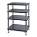 Solidsteel HY Series Hi-Fi Rack, black 4 shelves
