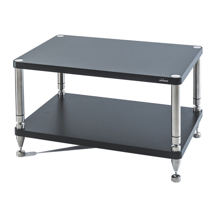 Solidsteel HY Series Hi-Fi Rack, black 2 shelves large
