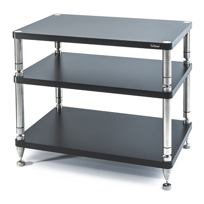Solidsteel HY Series Hi-Fi Rack, black 3 shelves large
