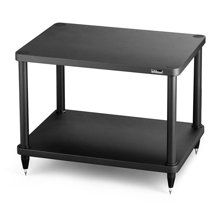 Solidsteel S3 Series Hi-Fi Rack, black 2 shelves

