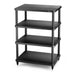 Solidsteel S3 Series Hi-Fi Rack, black 4 shelves
