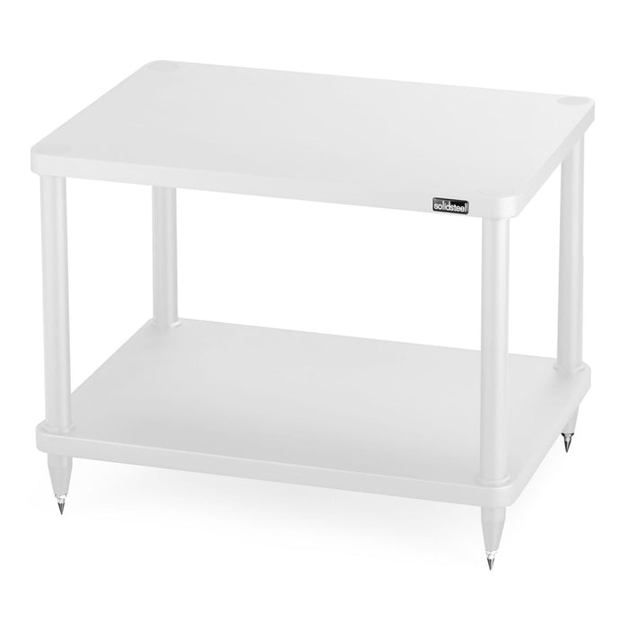 Solidsteel S3 Series Hi-Fi Rack, white 2 shelves
