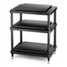 Solidsteel S5 Series Hi-Fi Rack, black 3 shelves
