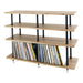 Solidsteel VL Series Hi-Fi Rack with Vinyl Storage, walnut 4 shelves
