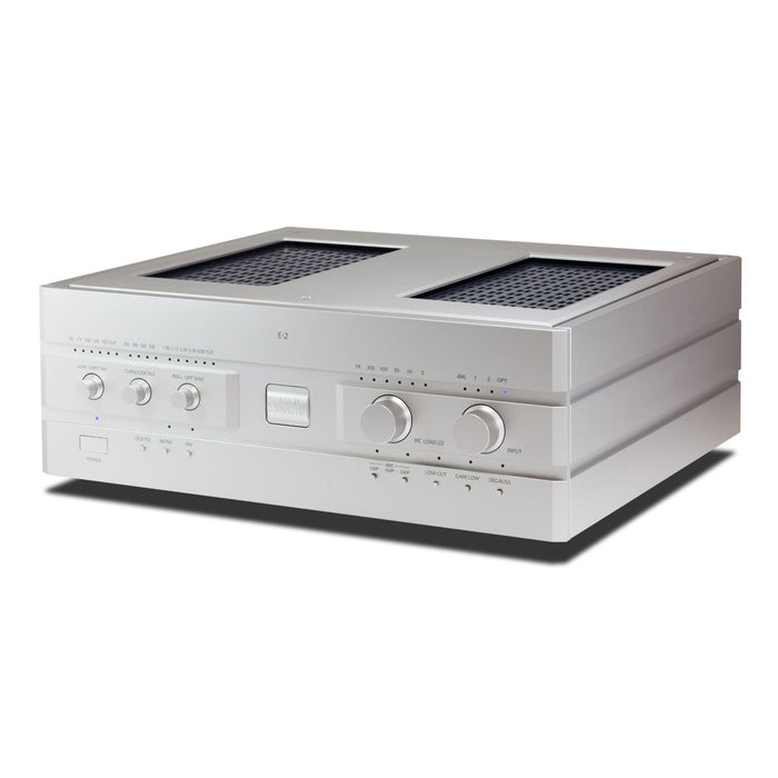 Soulnote E-2 Ver 2 Phono Equalizer, Silver front angled view