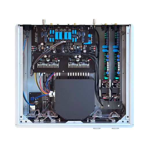 Soulnote E-2 Ver 2 Phono Equalizer, top view of internal components and design
