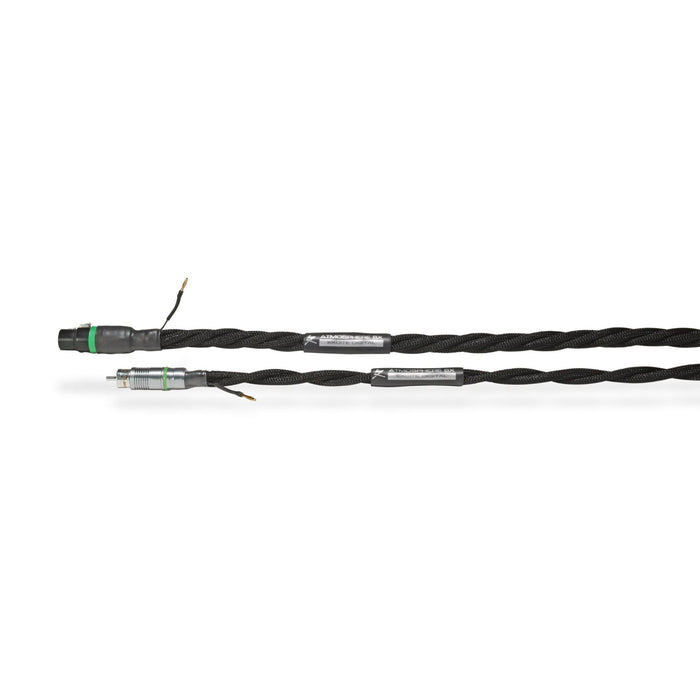 Synergistic Research Atmosphere SX Excite Level 2 Digital Interconnect close up, terminations and heat shrinks