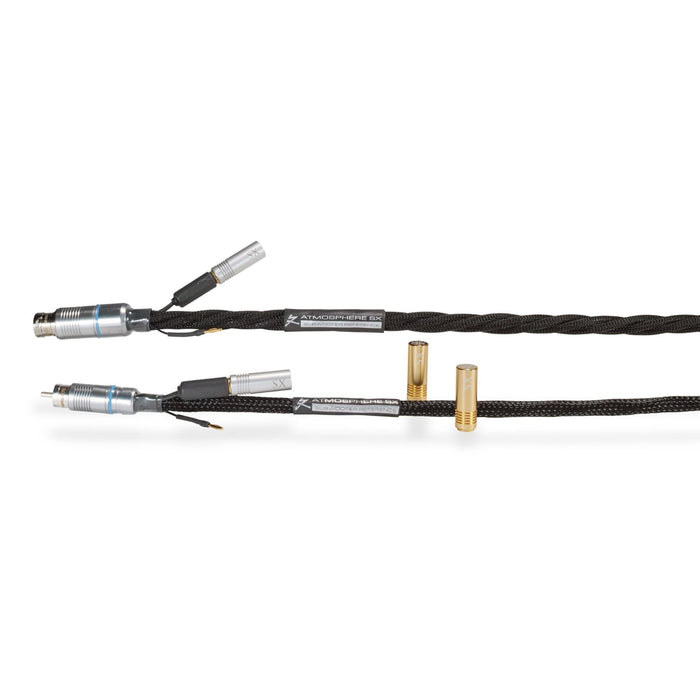 Synergistic Research Atmosphere SX Reference Subwoofer Cable heatshrinks close up