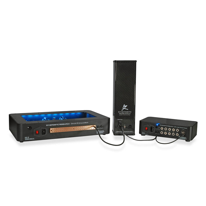 Synergistic Research FEQ Carbon Frequency Equalizer with ground block and linear power supply