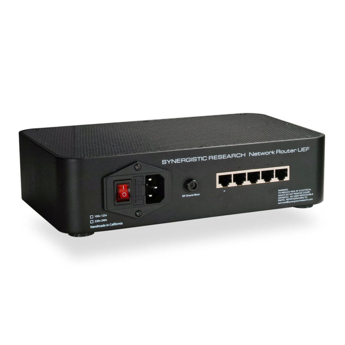 Synergistic Research Network Router UEF rear panel, inputs and outputs