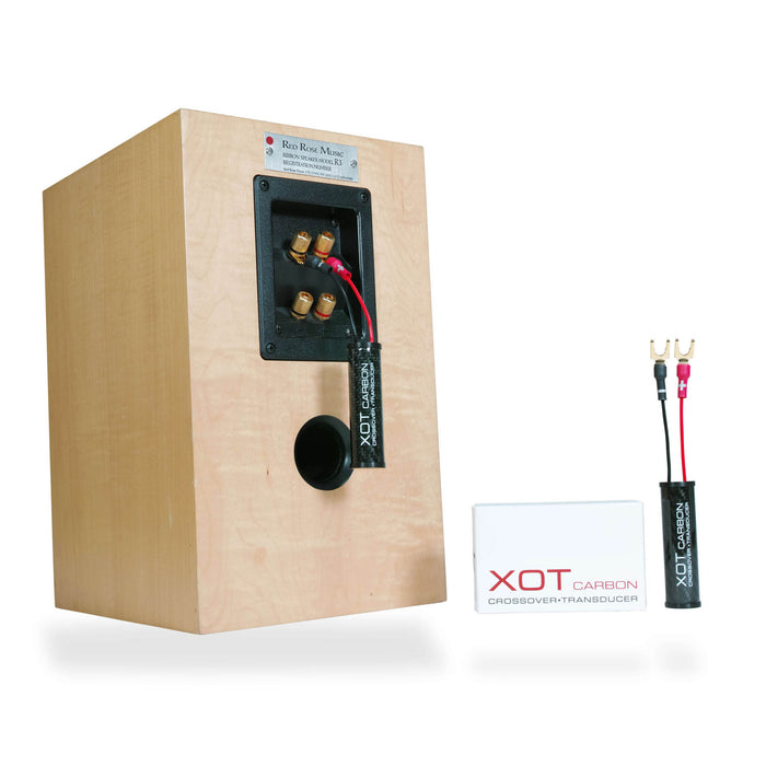 Synergistic Research XOT Carbon Crossover Transducer on speaker