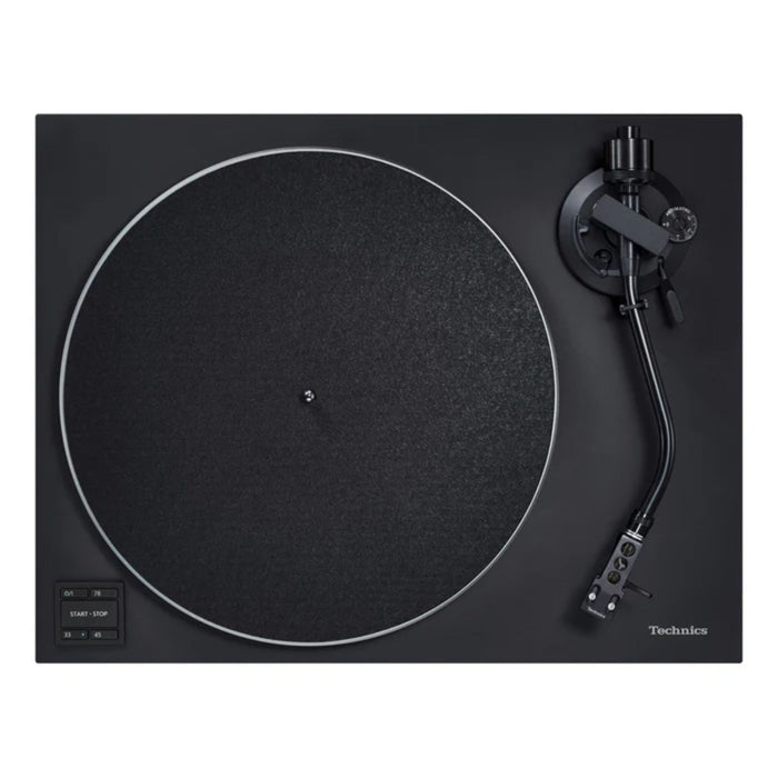 Technics SL-50C Compact Direct Drive Turntable with Built-In Phono Preamp black, top view