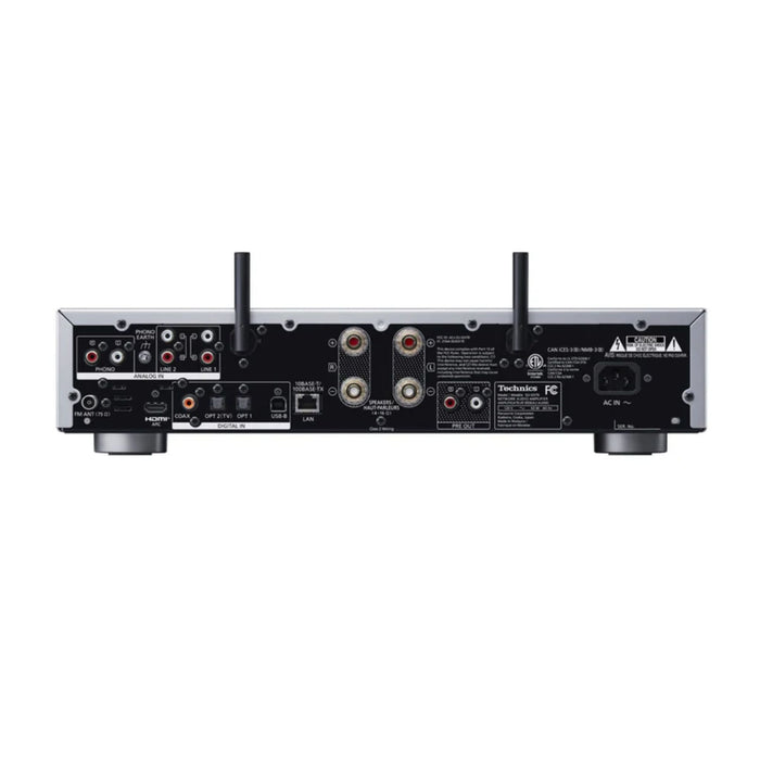 Technics SU-GX70 Network Digital Integrated Amplifier silver, back view
