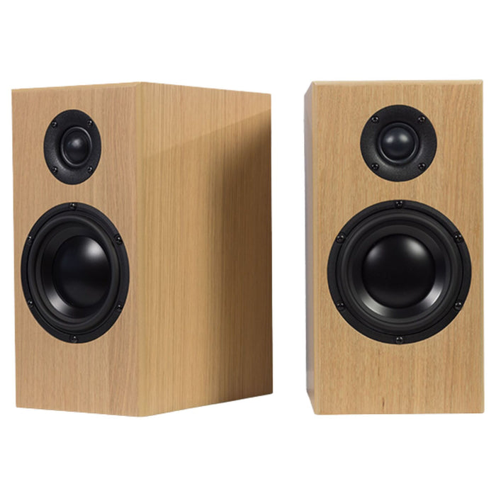 Totem Acoustic Bison Monitor Bookshelf Speakers white oak pair
