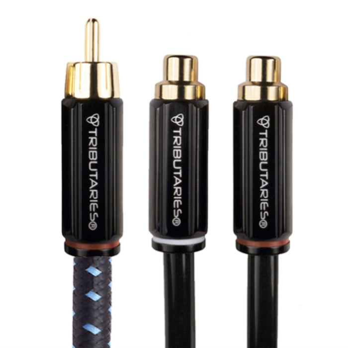 Tributaries Series 4 Y Adapter, RCA Male / 2 RCA Female configuration