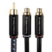 Tributaries Series 4 Y Adapter, RCA Male / 2 RCA Female configuration