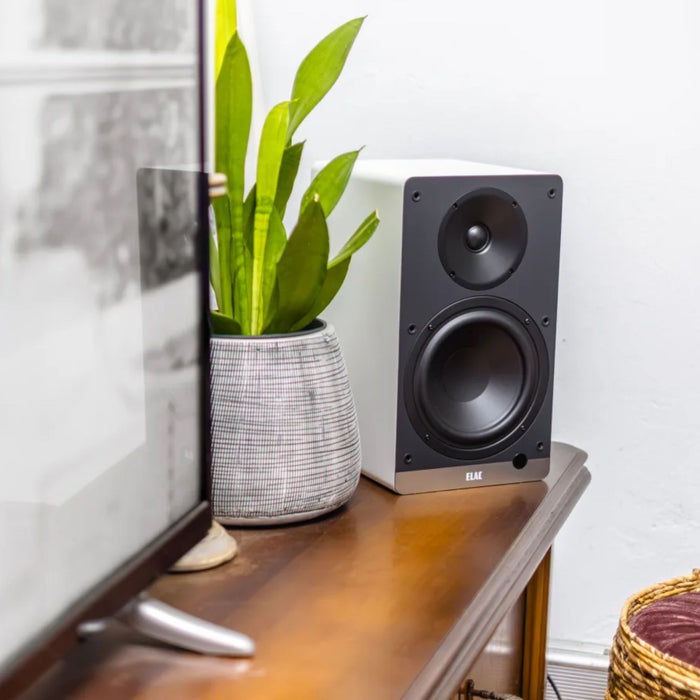 ELAC Debut ConneX DCB61 Bookshelf Speakers lifestyle shot