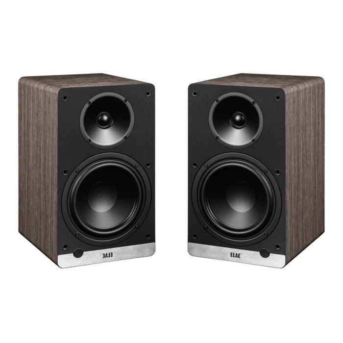 ELAC Debut ConneX DCB61 Bookshelf Speakers in walnut