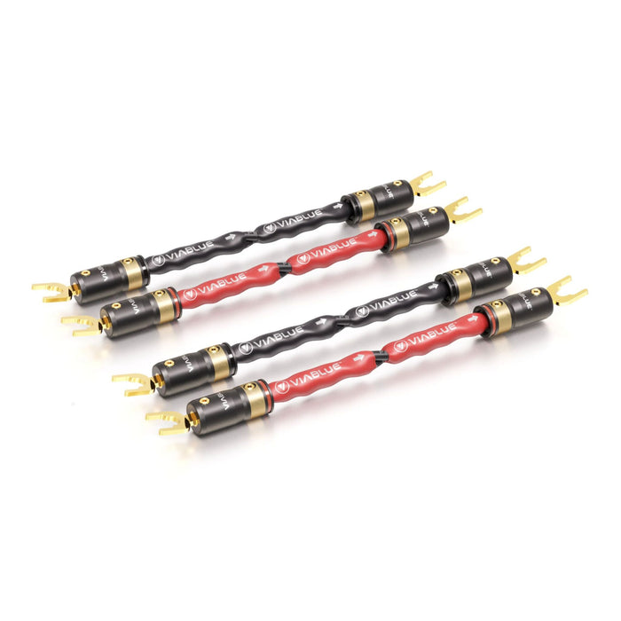VIABLUE SC-4 Bi-Wire Jumpers, with T8 Spade connectors