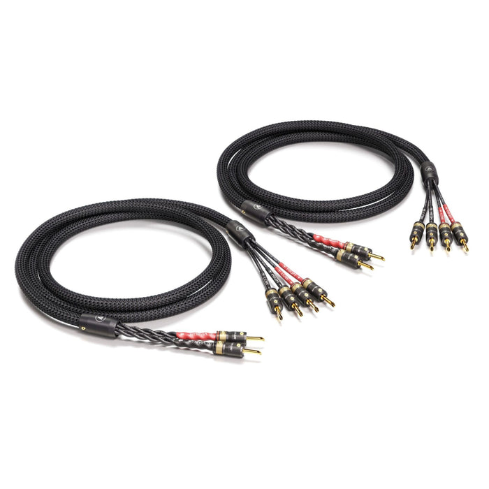 VIABLUE SC-4 Bi-Wire Speaker Cables, Black jacketing