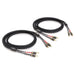 VIABLUE SC-4 Speaker Cables, Black jacketing with T8 Banana connectors