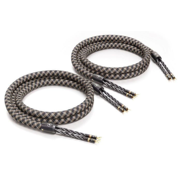 VIABLUE SC-6 AIR Speaker Cables, Pair with Cobra Jacketing and T8 Banana connectors