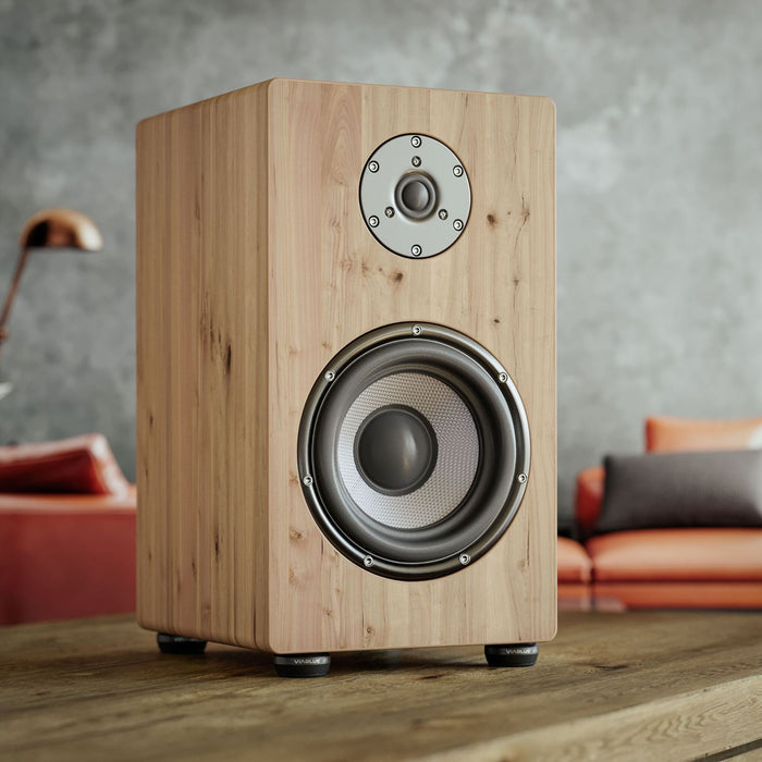 VIABLUE UFO Absorbers, set in place under bookshelf speaker