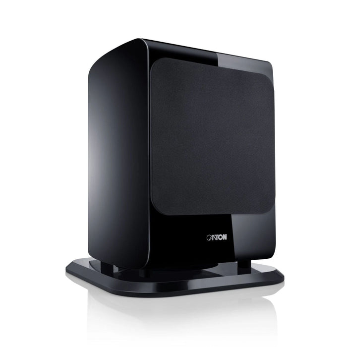 Vento Sub 1 Subwoofer angled view, in black