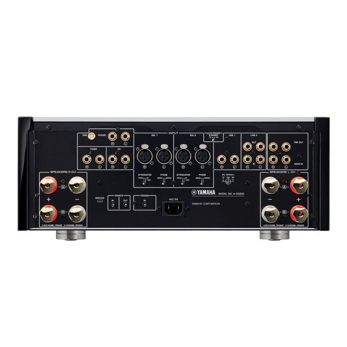 Yamaha A-S3200 Stereo Integrated Amplifier rear panel, inputs and outputs
