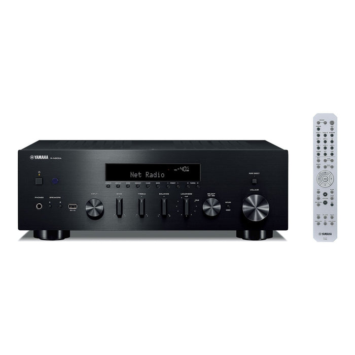 Yamaha R-N600A Network Stereo Receiver, black with accessories