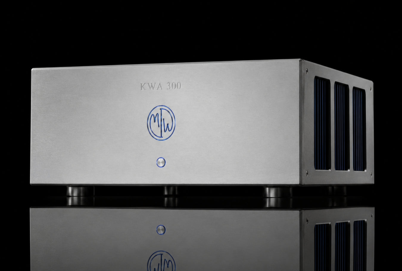 ModWright KWA 300 Reference Power Amplifier in dark background
