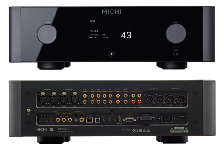 Michi P5 S2 Preamplifier Front and Back View
