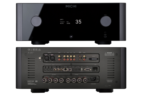 Michi X5 S2 Integrated Amplifier Front and Back view