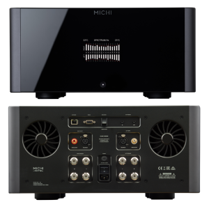 Michi S5 Stereo Amplifier Front and Back View